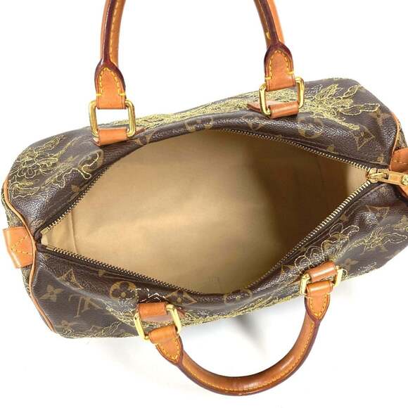 LOUIS VUITTON Authentic Brown Monogram Canvas Speedy 30 Tote Bag - Picture 13 of 16